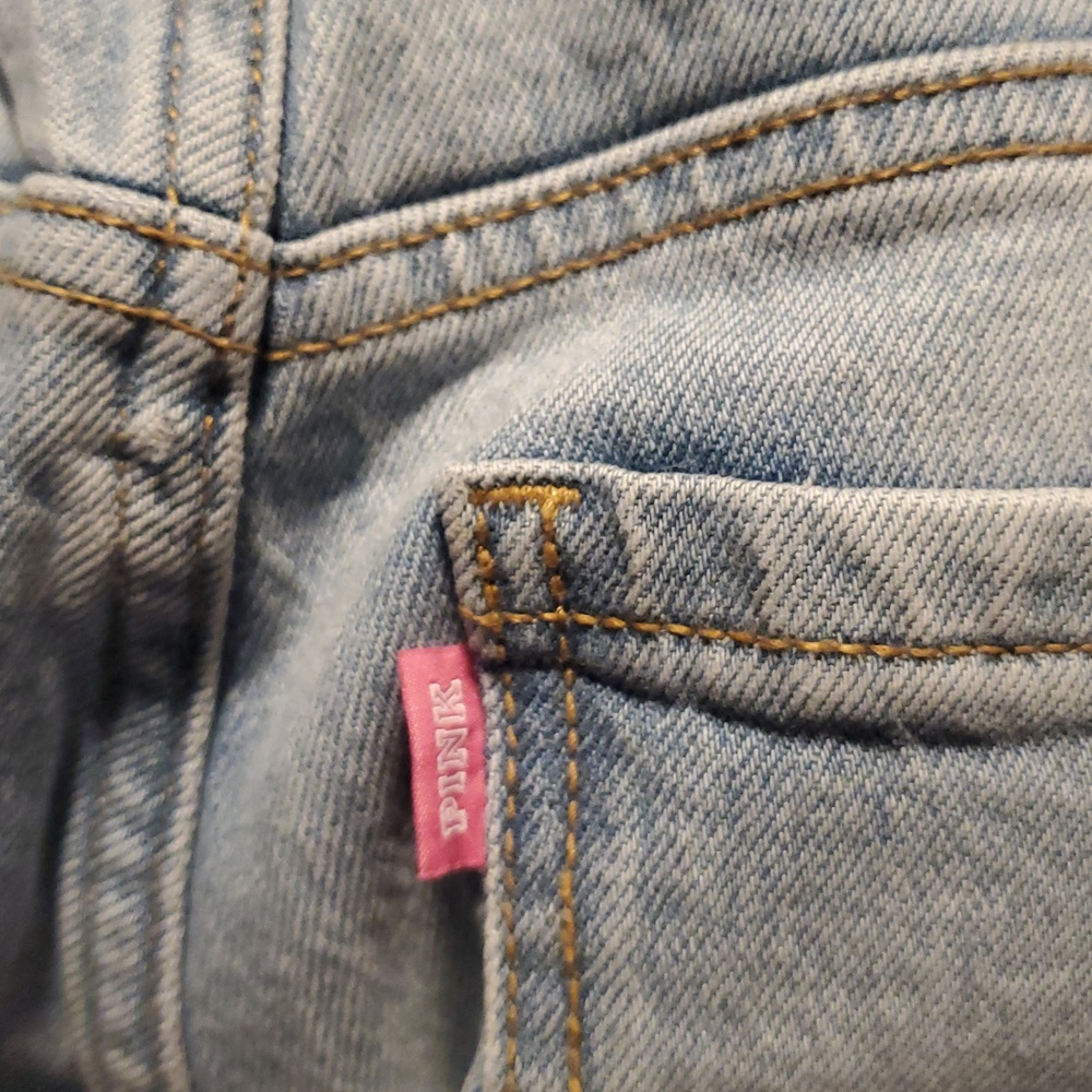 PINK Victoria's Secret Light Wash Wide-Leg Jeans - Picture 3 of 10